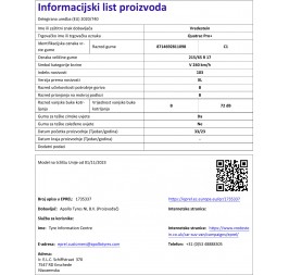 GUMA 215/65R17 103V Quatrac Pro+ XL VREDESTEIN info