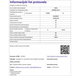 GUMA 215/65R17 99V INTENSA SUV 2 SAVA info